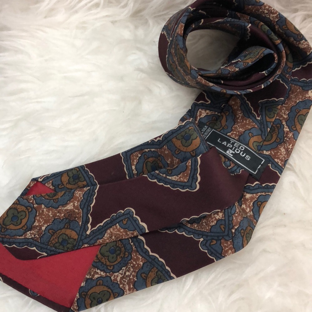 Ted Lapidus Italy Silk Tie - Picture 6 of 10